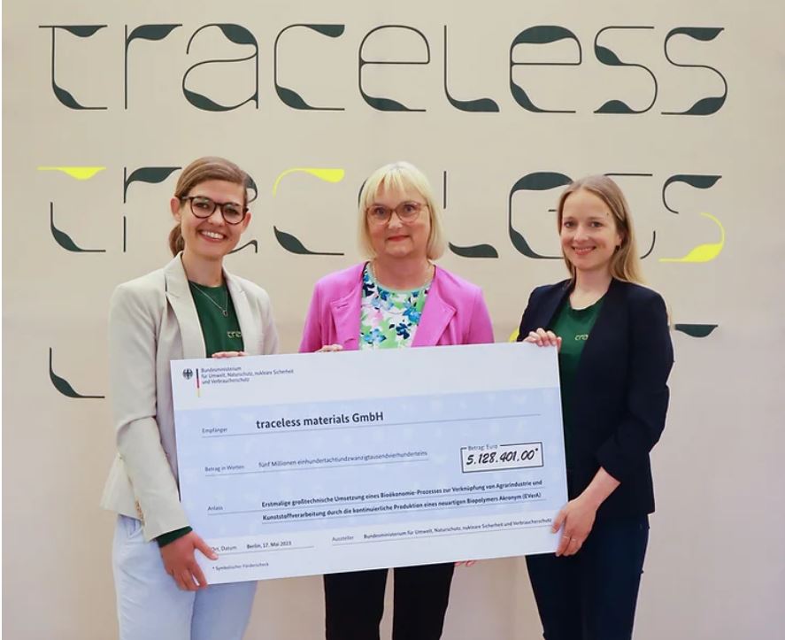 Bioökonomie Startup traceless erhält Millionenförderung des Bundesumweltministeriums